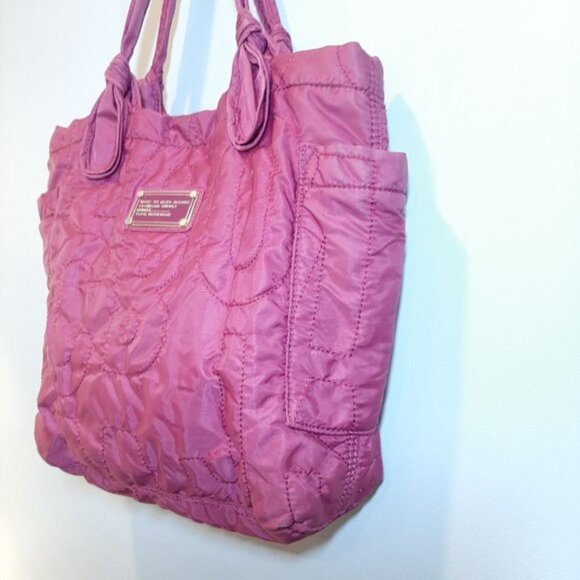 Marc by Marc Jacobs Fuchsia Pink Nylon Tate Tote Quilted Shopper Bag - Picture 5 of 15